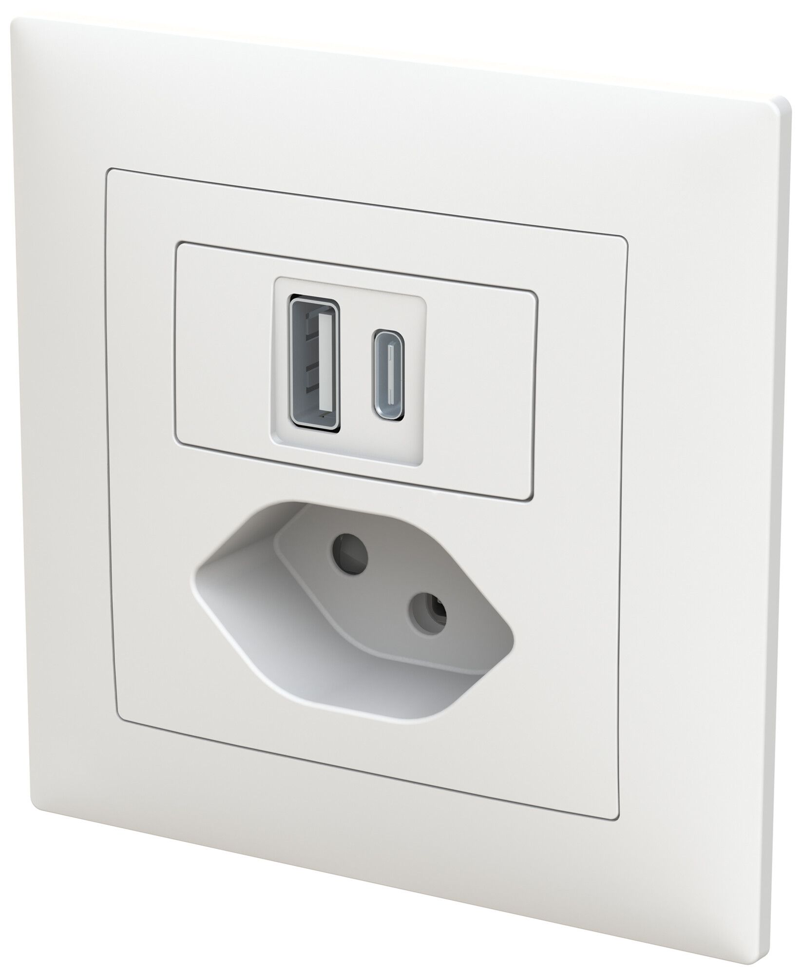 UP-USB-Ladesteckdose ABB Sidus 1×USB-A 1×USB-C + T13 3000mA OUT:5V ws