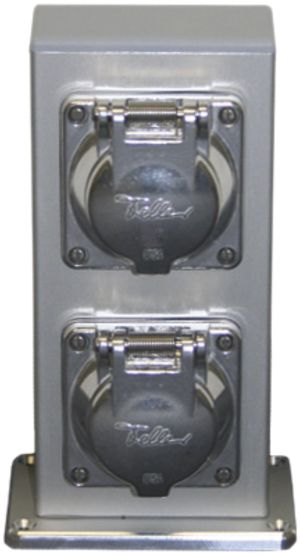 Anschlusssäule Ferratec MS10 Alu 2×T13 GUP IP54 100×50×220mm