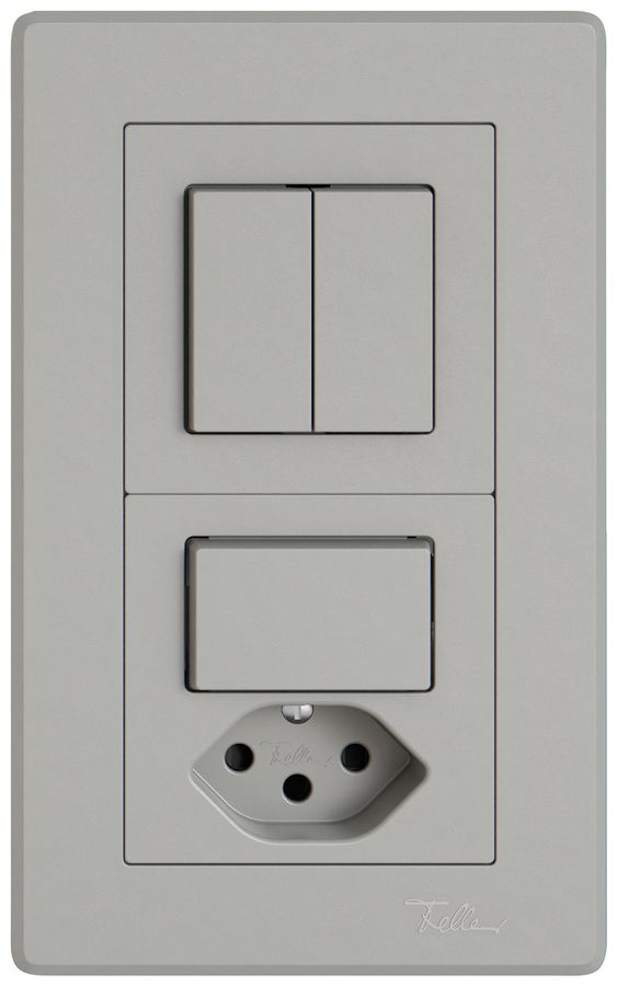 Combinazione INC EDIZIO.liv SNAPFIX® 2×1 156×96mm sch 1/3+3/1L+sch 3/1L+T13 grc