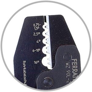Utensile per crimpatura per capicorda 0.75…16mm²