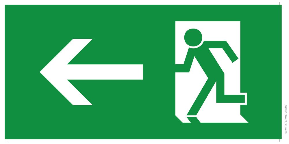 Folie zu Abdeckrahmen 340×175mm Pfeil nach links Serie COV