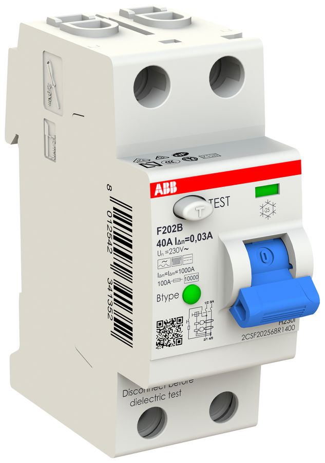 Interrupteur différentiel proM compact 1PN type B, 40A 30mA 2UM légèr.retardé