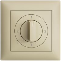 Frontset EDIZIOdue 2-1-2-1 vanille 88×88mm für Drehschalter