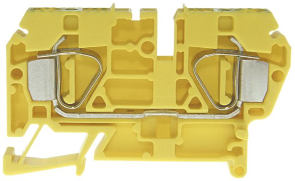 Morsetto di passaggio componibile WZ 0.5…6mm² 50A 600V molla 2×1 DIN 35mm ve-gi