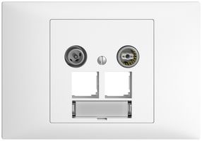 Presa multimedia INC EDIZIOdue BKE EASYNET 11dB, p.2×RJ45 S-One, bianco