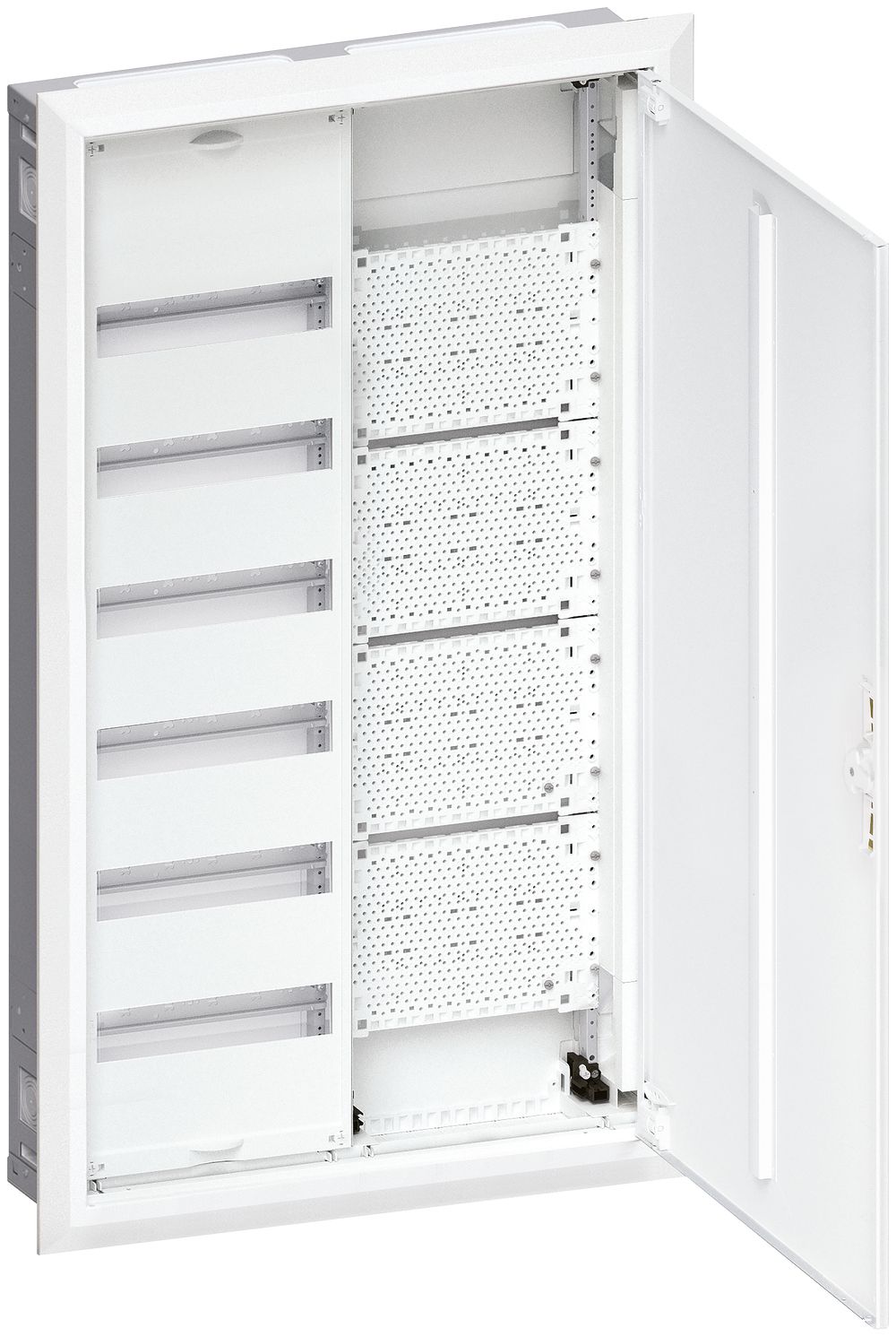 Distributeur ENC Hager univers 6 rangées 72UM porte IP30 550×950×110mm