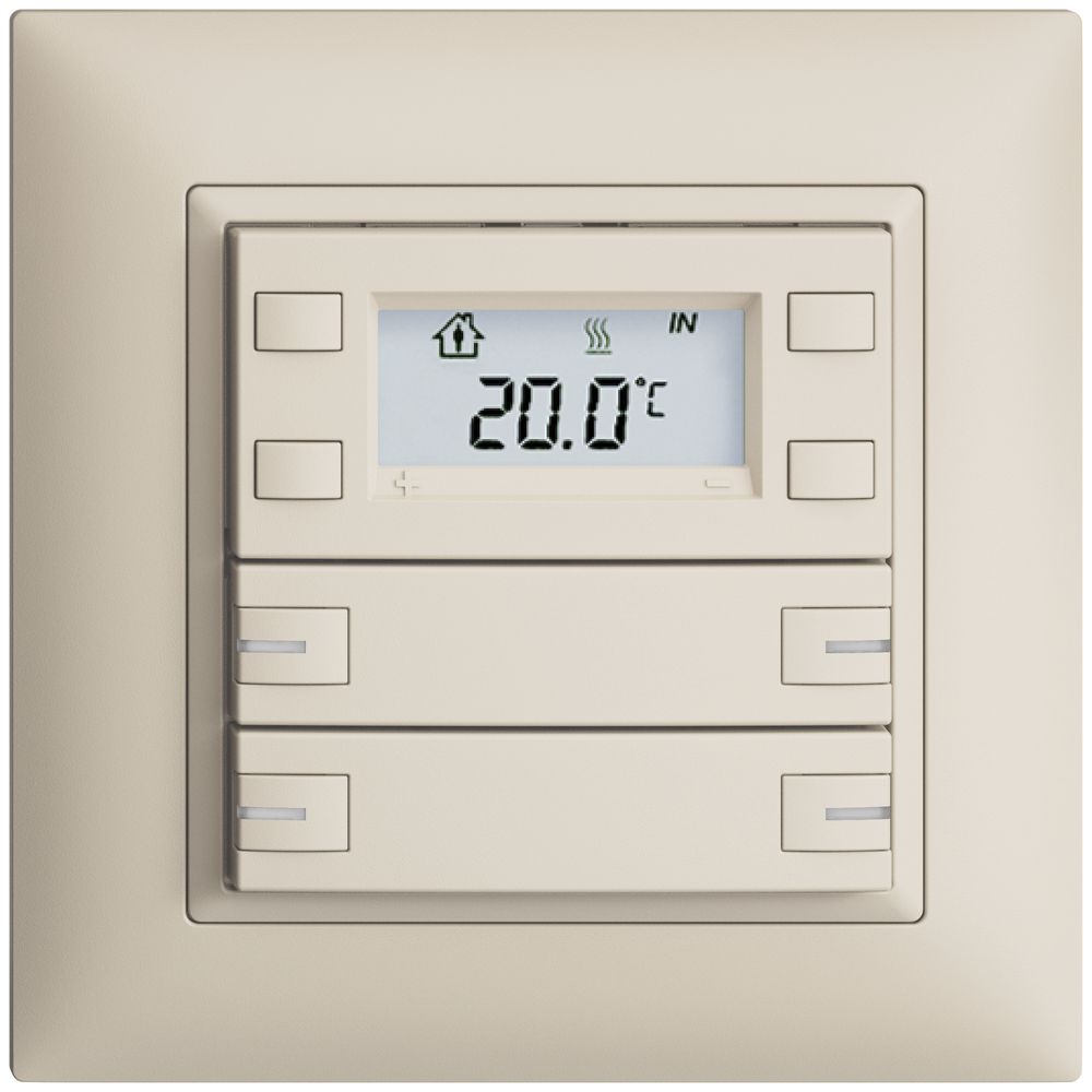 Poussoir RTH ENC KNX 4× EDIZIOdue FMI crema, avec LED RGB
