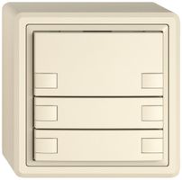 AP-KNX-Taster RGB EDIZIO.liv SNAPFIX® Temperaturfüh.o.LED 3×Taste 2-Tbed.cr