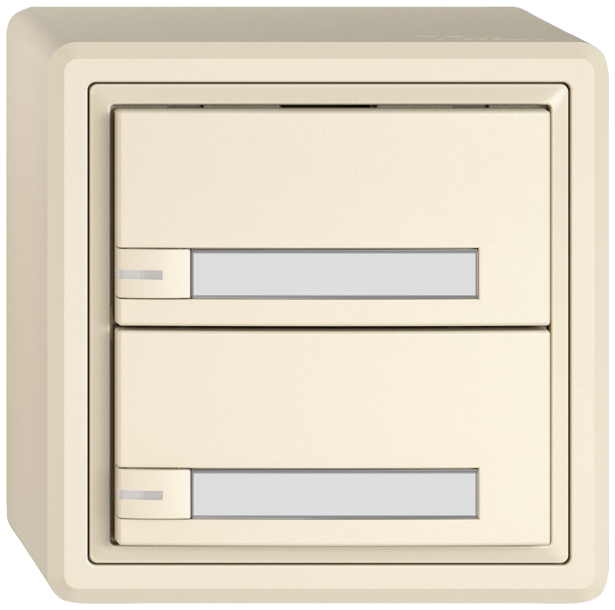 AP-Universaltaster EDIZIO.liv UNI SNAPFIX® m.LED RGB 2× 1-Tbed.Pap.cr