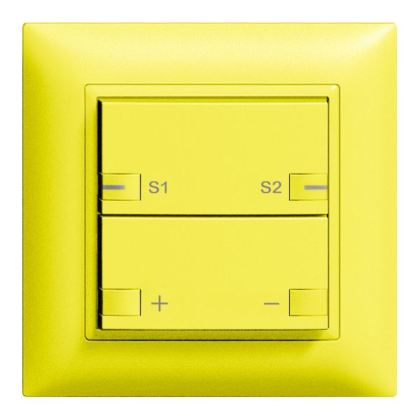 UP-Frontset Universaldimmer Szene 1K/2T ZEP 88×88mm lemon