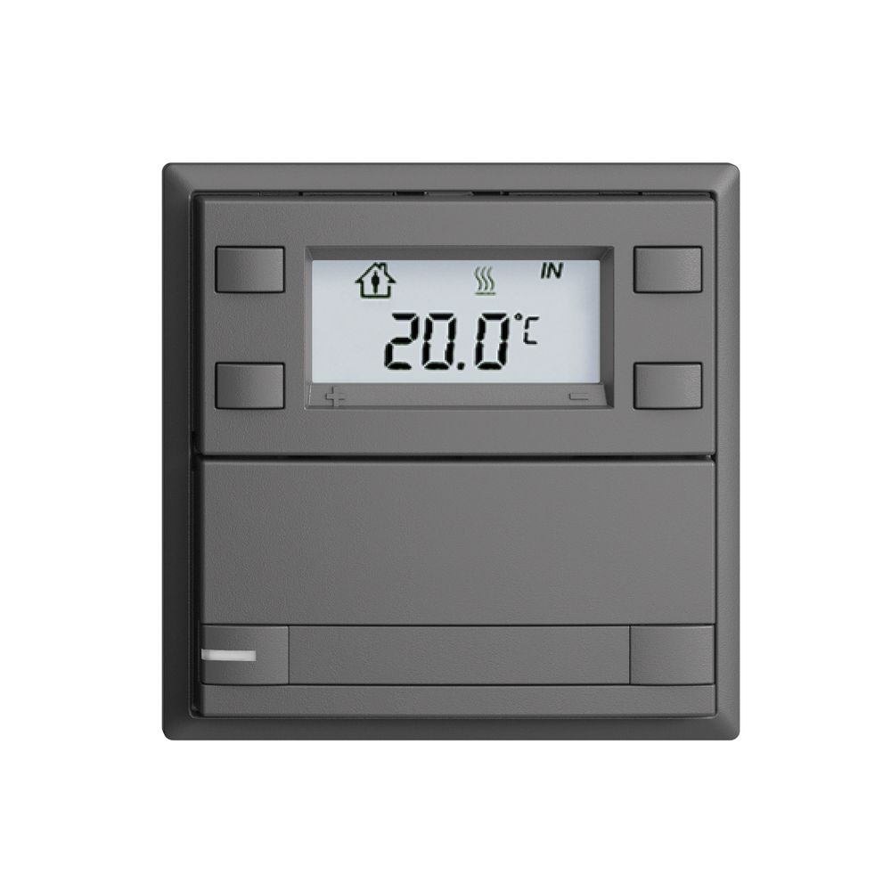 UP-RTH-Taster KNX 1-fach EDIZIOdue F dunkelgrau, mit Papier+LED RGB