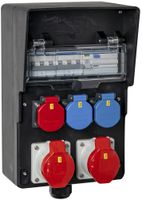 Stromverteiler DEM DB20409 40A 2×LS 1×FI 1×16A 1×32A 1×T25 2×T23