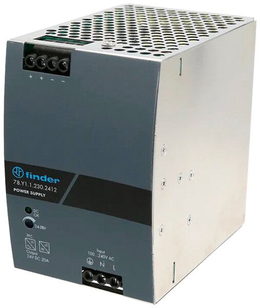 EB-Schaltnetzgerät FINDER 78.Y1 100…240VAC 140…338VDC 24V 20A 480W