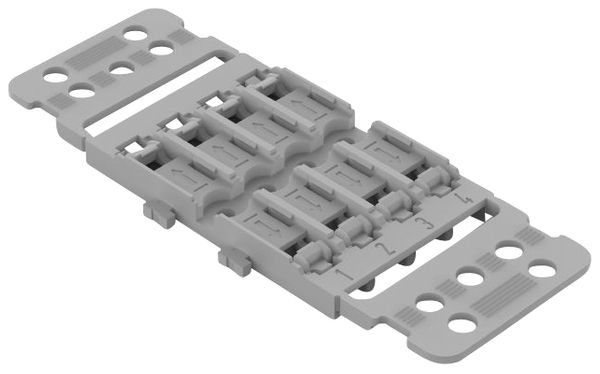 Adaptateur de fixation WAGO a.décharge d.traction 8×4mm² fixation à vis gris