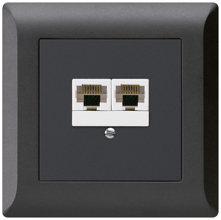 Scatola INC kallysto.line 2×RJ45u separato nero