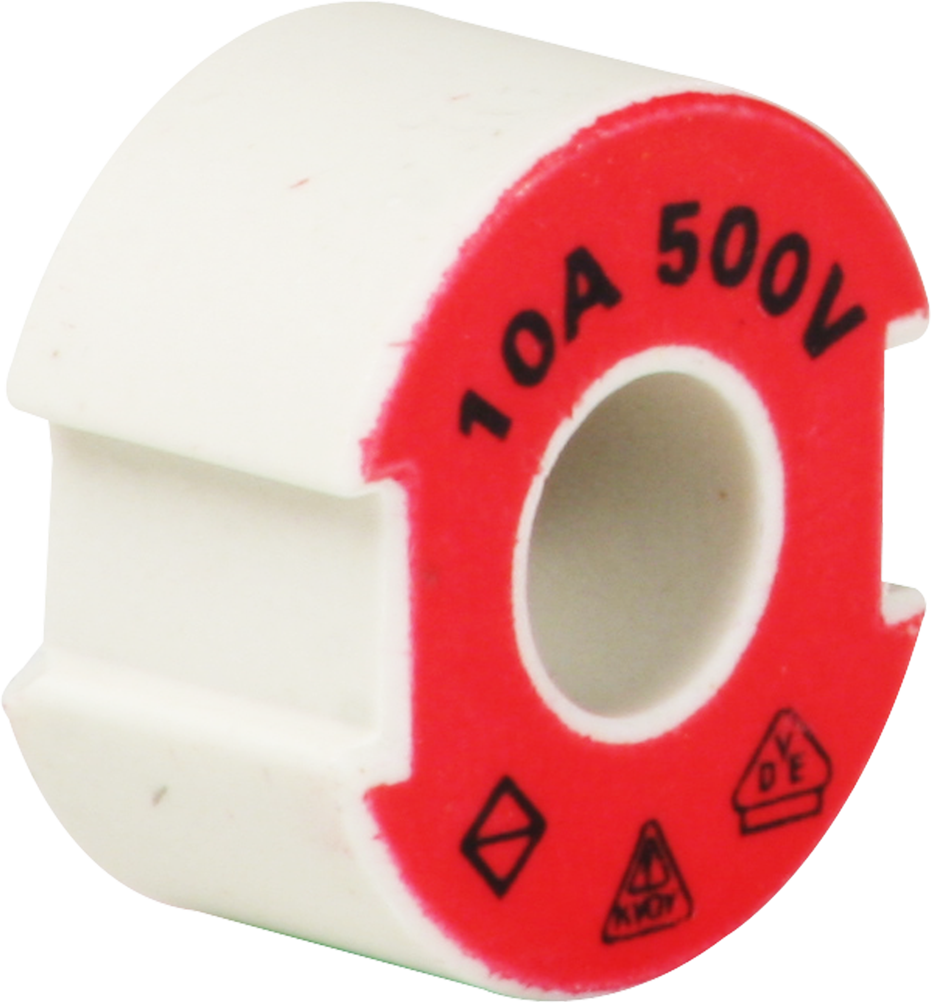 Vite calibrata DII E27 500V in ceramica 10A secondo DIN 49516 rosso