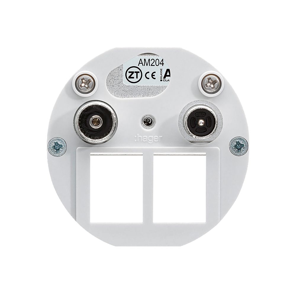 Einsatz zu Multimediadose Hager R/TV Bauart E 4dB 2GHz