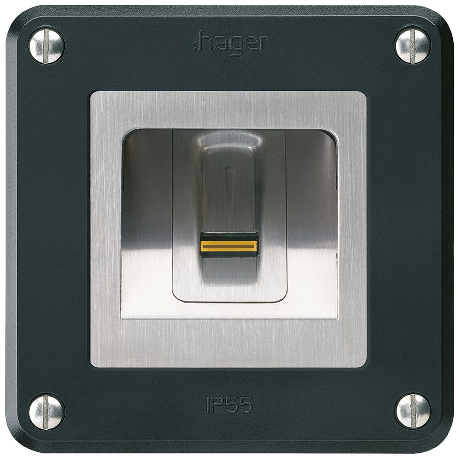 Lettore di impronte digitali NUP Hager ekey-arte robusto C nero