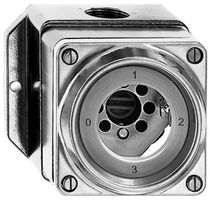 AP-Drehschalter feucht 5/1L Al natur für Sicherheitsschloss, ohne Zylinder