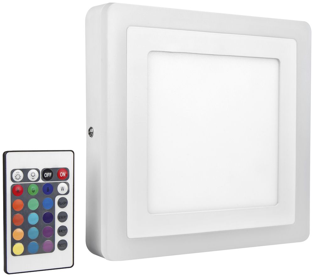LED-Decken-/Wandleuchte LDV LED COLOR + WHITE SQ, 200mm 19W
