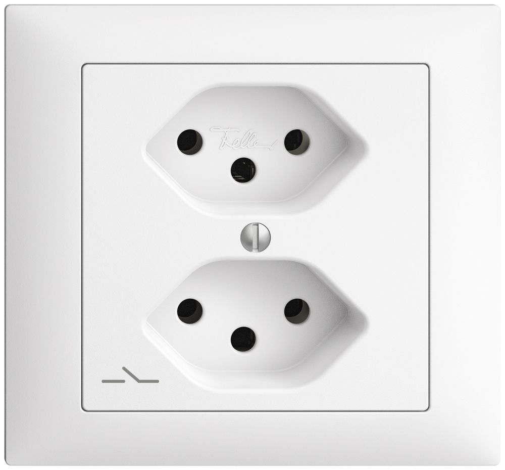 EB-Steckdose EDIZIOdue 2×T13 1×S weiss