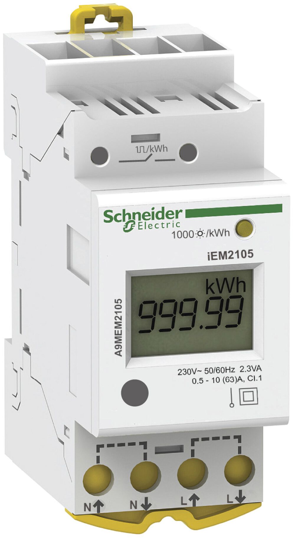 Compteur d'énergie AMD Schneider Electric iEM2105 KWH 1P 63A Plus