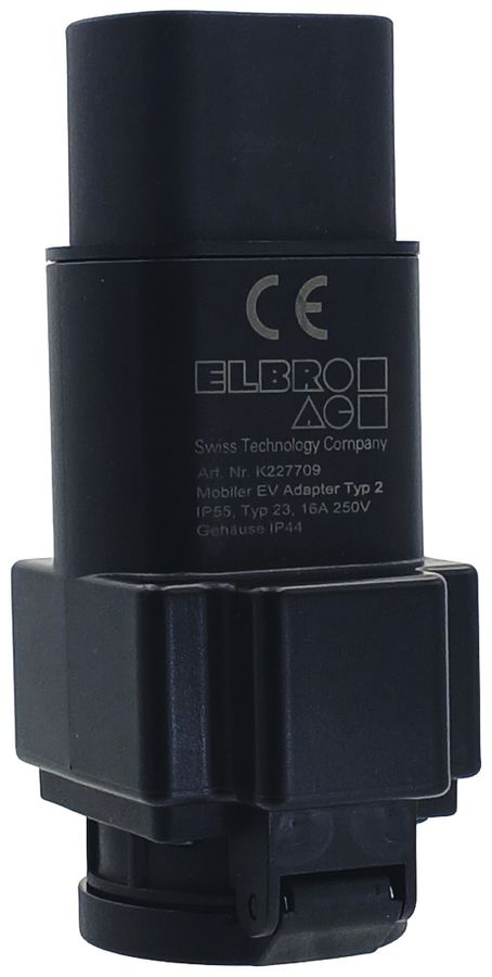Spina d'adattazione ELBRO 250V 16A tipo 23 / tipo 2 nero