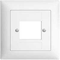 Frontset EDIZIOdue weiss 88×88mm 4×RJ45