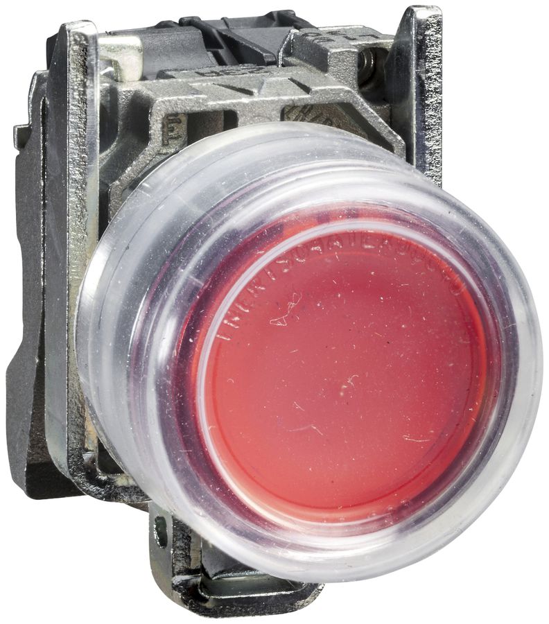 Poussoir INC avec capuchon Schneider Electric 1O rouge