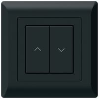 UP-KNX-Storentaster Hager BA kallysto.line C 2-fach 92×92mm schwarz