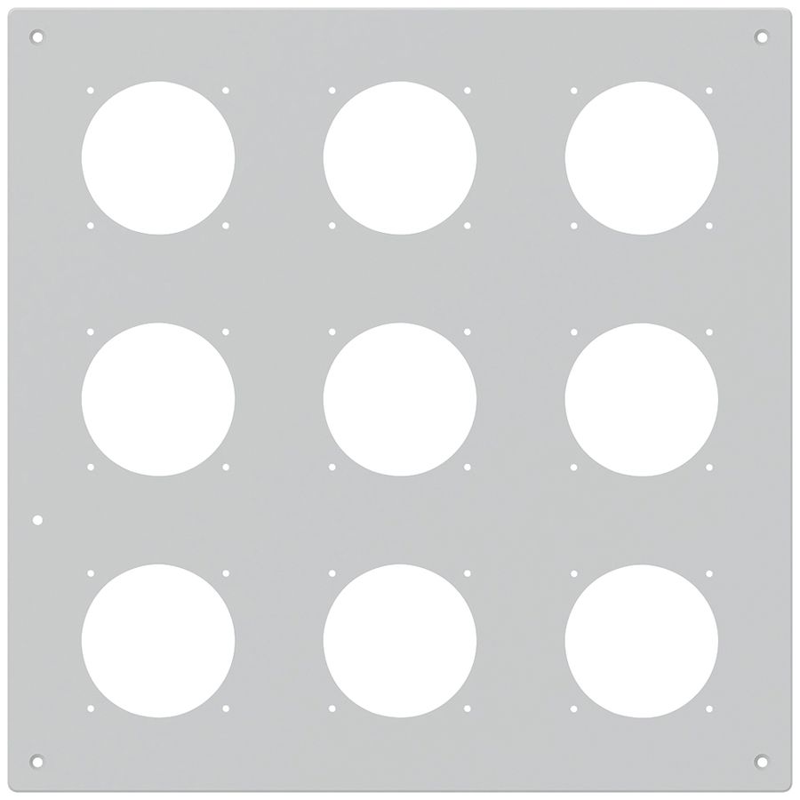 UP-Montageplatte robusto 3×3 Aluminium, grau