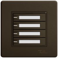 Pulsante universale INC EDIZIO.liv UNI SNAPFIX® 5…48V c.LED 4× com.1T targ.ma