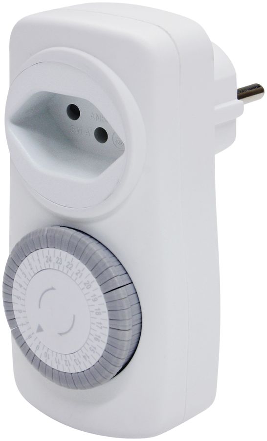 Timer Steffen analogico IP20 T12/T13 PB.24h con 30min it.2kit