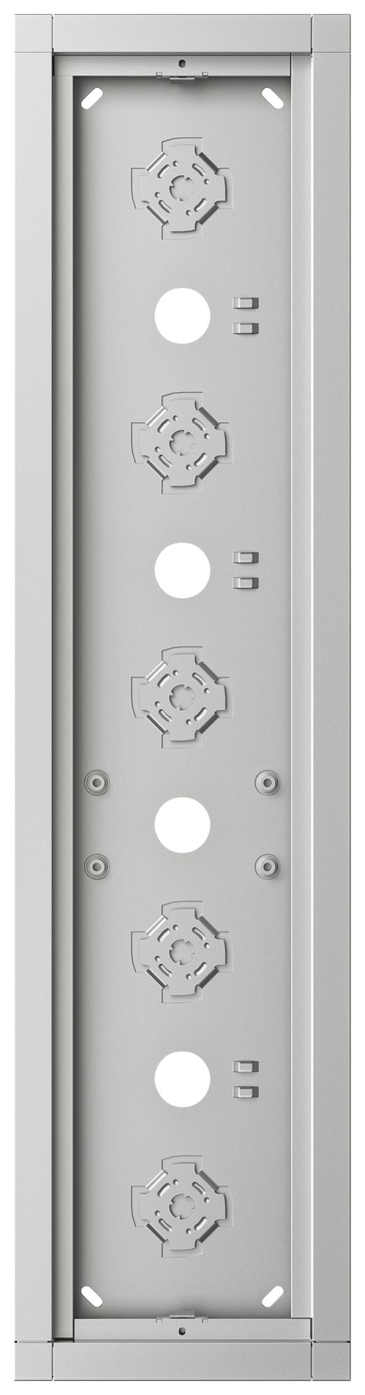 Boîtier AP Siedle 5× 132×532×36.5mm argent