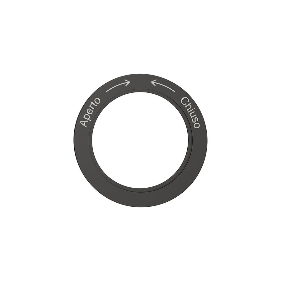 Kennscheibe NEVO, f.Drehschalter, Aperto-> <-Chiuso, schwarz