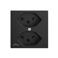 Prise ENC EDIZIOdue 2×T13 noir 1×S