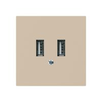 UP-USB-Ladesteckdose Hager kallysto A 240V 2400mA beige
