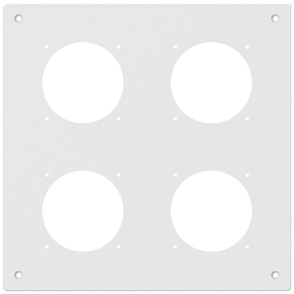 UP-Montageplatte robusto 2×2 Aluminium, weiss