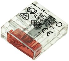 Borne de connexion Woertz 4P 0.5…2.5mm² rouge transparent