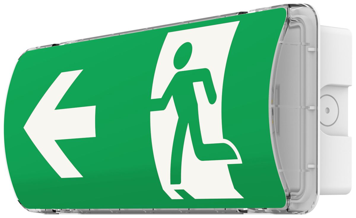 LED-Rettungszeichenleuchte Sylvania LifeSafe IP65 Aufbau/Einbau 650lm 3hPt ws