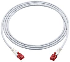 Patchkabel R&M Kat.6a, U-UTP 2×RJ45/u, halogenfrei 3m, grau