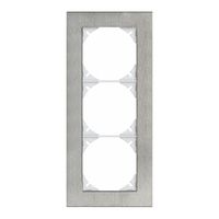 Telaio di cop. EDIZIOdue prestige 3×1 acciaio cromat.smerigliato