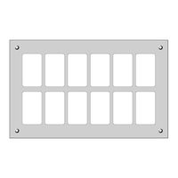 Placca di montaggio Al 2×6 FLF3/5 FH nero