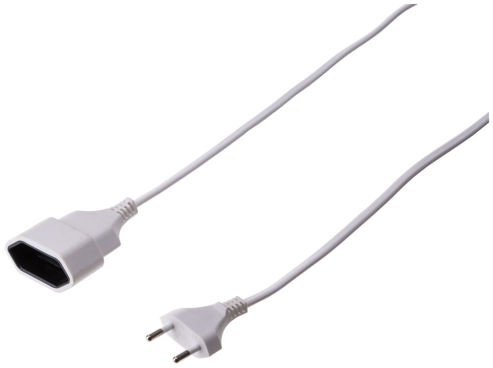 Rallonge MH T11 3m 2×1mm² Tdf blanc