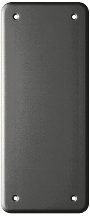 Abdeckplatte Feller, 3×1, ohne Bohrung, schwarz