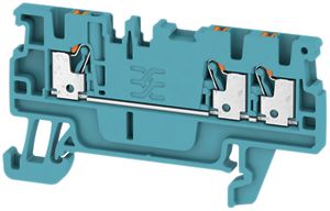 Borne de passage Weidmüller A3C PUSH IN 1.5mm² 3 connex.TS35 bleu