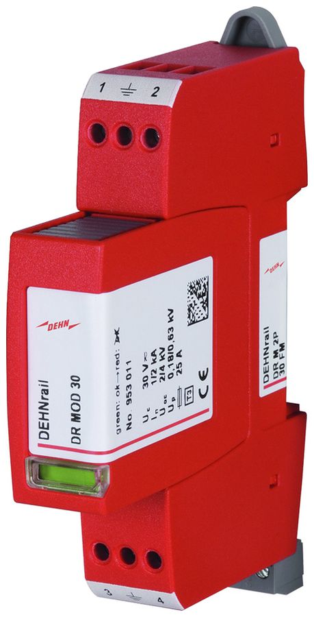 Parasurtension DEHN/elvatec SE DR M 2P 30 FM 24V 1kA
