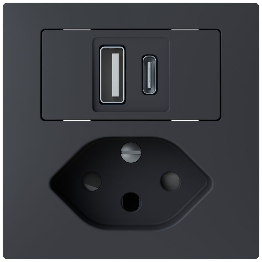 Prise de charge USB ABB Sidus 1×USB-A 1×USB-C + T13 3000mA OUT:5V an