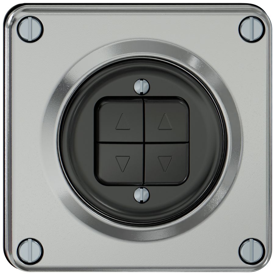 Storentaster ELEMENT 1P 4 Tasten aluminium