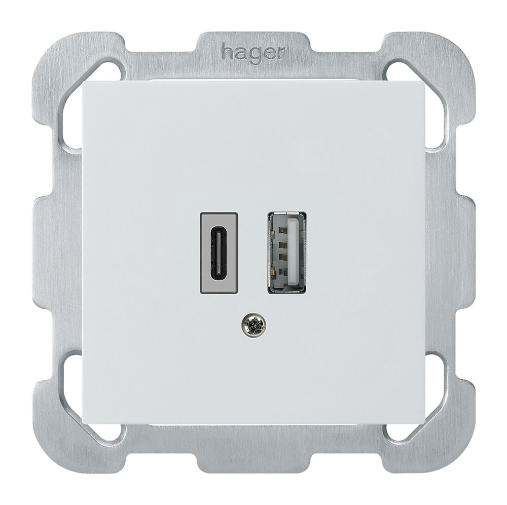 Prise de charge USB ENC kallysto 18W PD 1×type A 1×type C a.plaque d.fixation bc